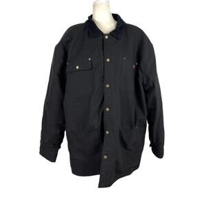 New Wrangler Black Flex Barn Utility Trucker Jacket Relaxed Fit Men's Size 3XL